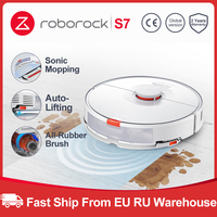 Roborock S7 odkurzacz robot Sonic mop automatyczny podnoszenie mopa kontrola aplikacji WiFi automatyczne zamiatanie kurzu nowa gumowa szczotka do sierści zwierząt 1